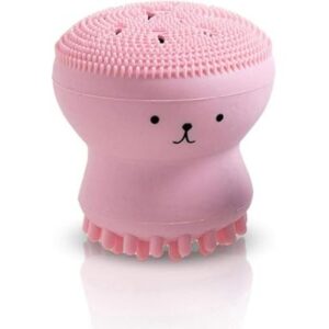 1pc face washing brush soft silicone facial cleansing brush pore cleaner sweet octopus skin scrubber 30.4